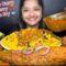 SPICY WHOLE FISH CURRY 🐟 SPICY PRAWNS CURRY🦐 AND CRISPY TAWA FISH FRY WITH VEGETABLE PULAO,MUKBANG