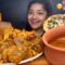 SPICY CHAMPARAN MUTTON CURRY🔥WITH SPICY SCHEZWAN FRIED RICE AND BUTTER KULCHA | FOOD EATING VIDEOS